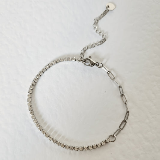Mini Tennis & Chain Bracelet
