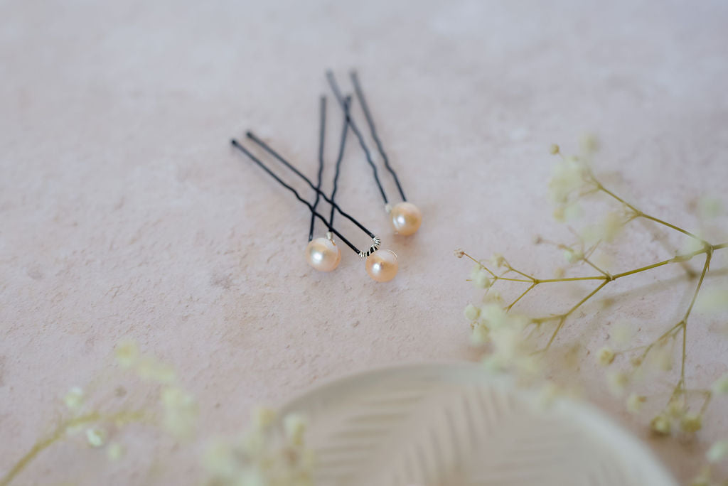 Ivory Pearl Pins Set of 9