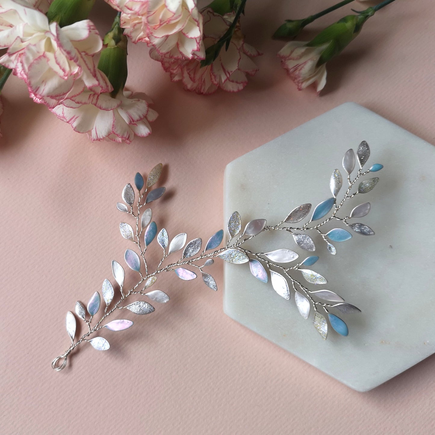 Enchanted Glass Branch Vine in Silver