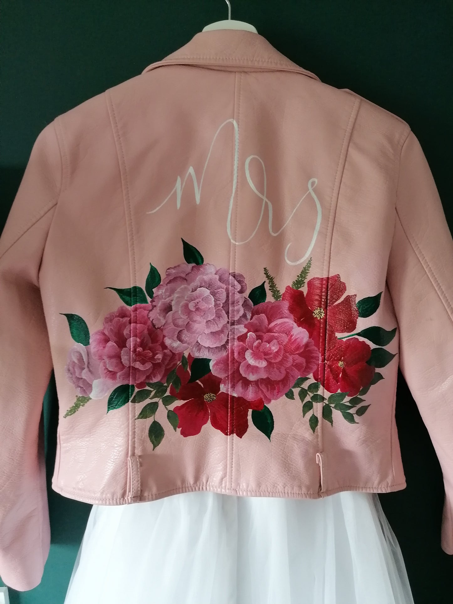 Custom Painted Jacket - Fully Customisable Floral Design